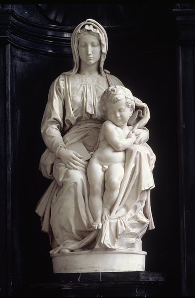 Madonna and Child, commissioned in 1505 by Jan van Moescroen, given to the church in 1514 or 1517 by Michelangelo Buonarroti